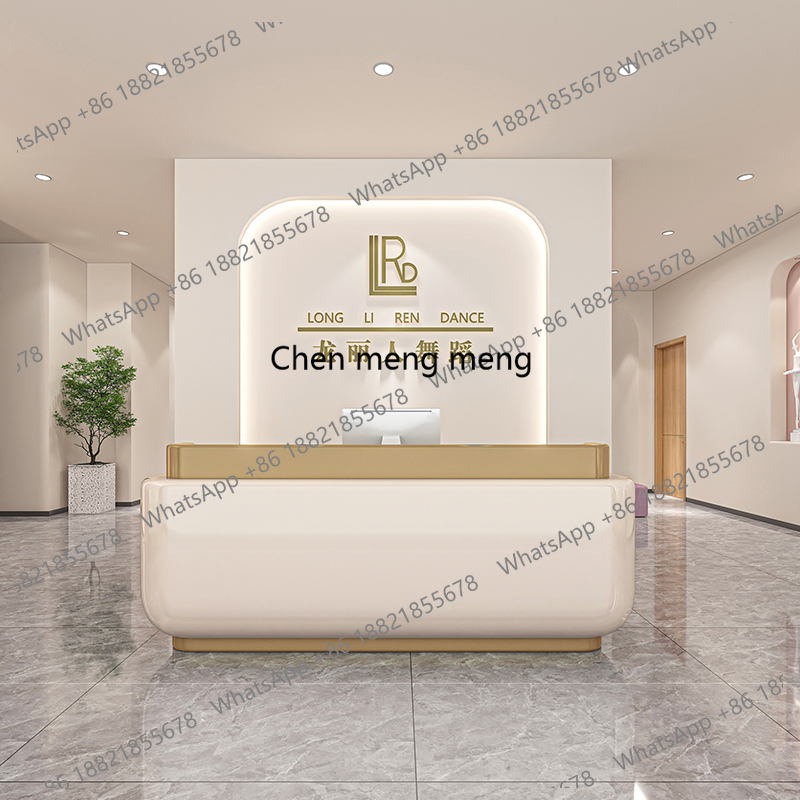 Reception Desk Counter - 塗装済みバーカウンター 受付デスク 美容室相談所 企業店舗 衣料品店 レジカウンター
