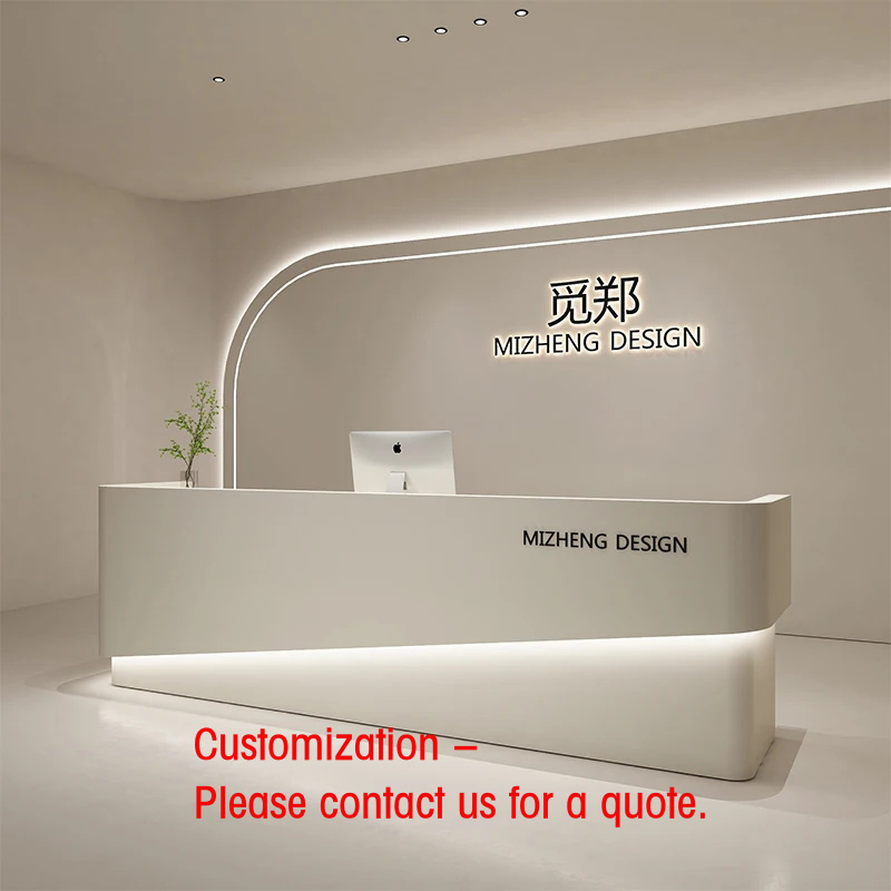 Reception Desk Counter - カスタムモダンシンプルMDF受付カウンター部門ホテル幼稚園美容室またはバー-フロントデスクまたはレジ