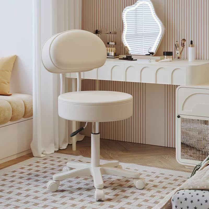 Office Furniture Home - ホームメイクアップチェア、360度回転＆昇降機能付きホイールセット付きレジャーチェア、厚手生地のオフィスチェア