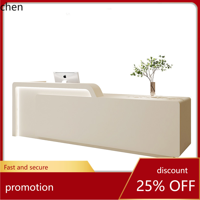 Reception Desk Counter - ZMLフロントデスクホテルレジカウンター曲線型美容室バーカウンターステンレス製受付カウンター