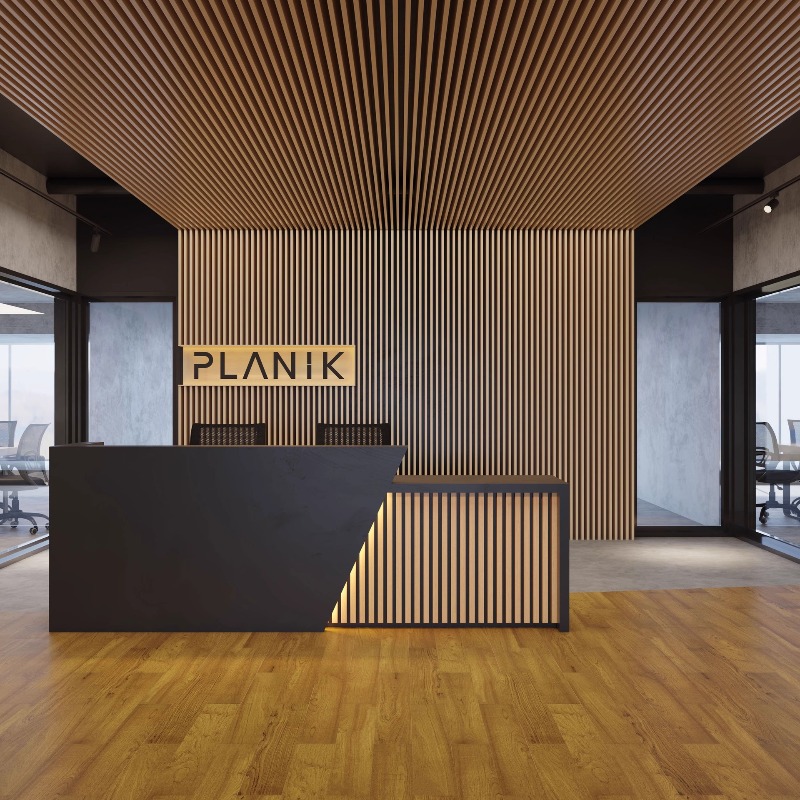 Reception Desk Counter - 会社のフロント、受付、衣料品店、黒いレジ、歯科カウンター、ホテルのケータリングショップ、バーテーブル