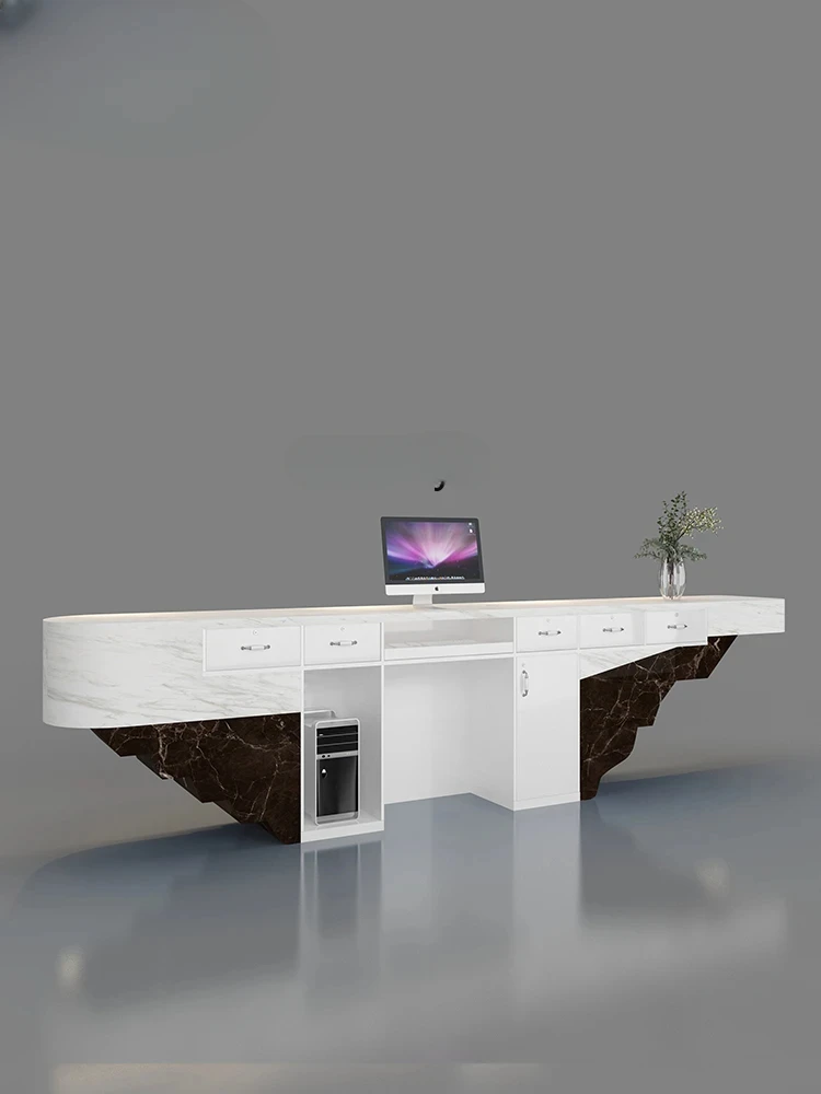 Reception Desk Counter - ホテルの受付 クラブ 美容室 レジ係 ショップカウンター 特殊形状のバーカウンター