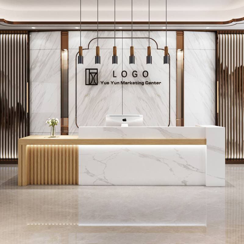 Reception Desk Counter - 会社の受付カウンター、チェックアウトカウンター、衣料品店、ヴィンテージ、研修施設、チェックアウトカウンター、受付家具、JT40C