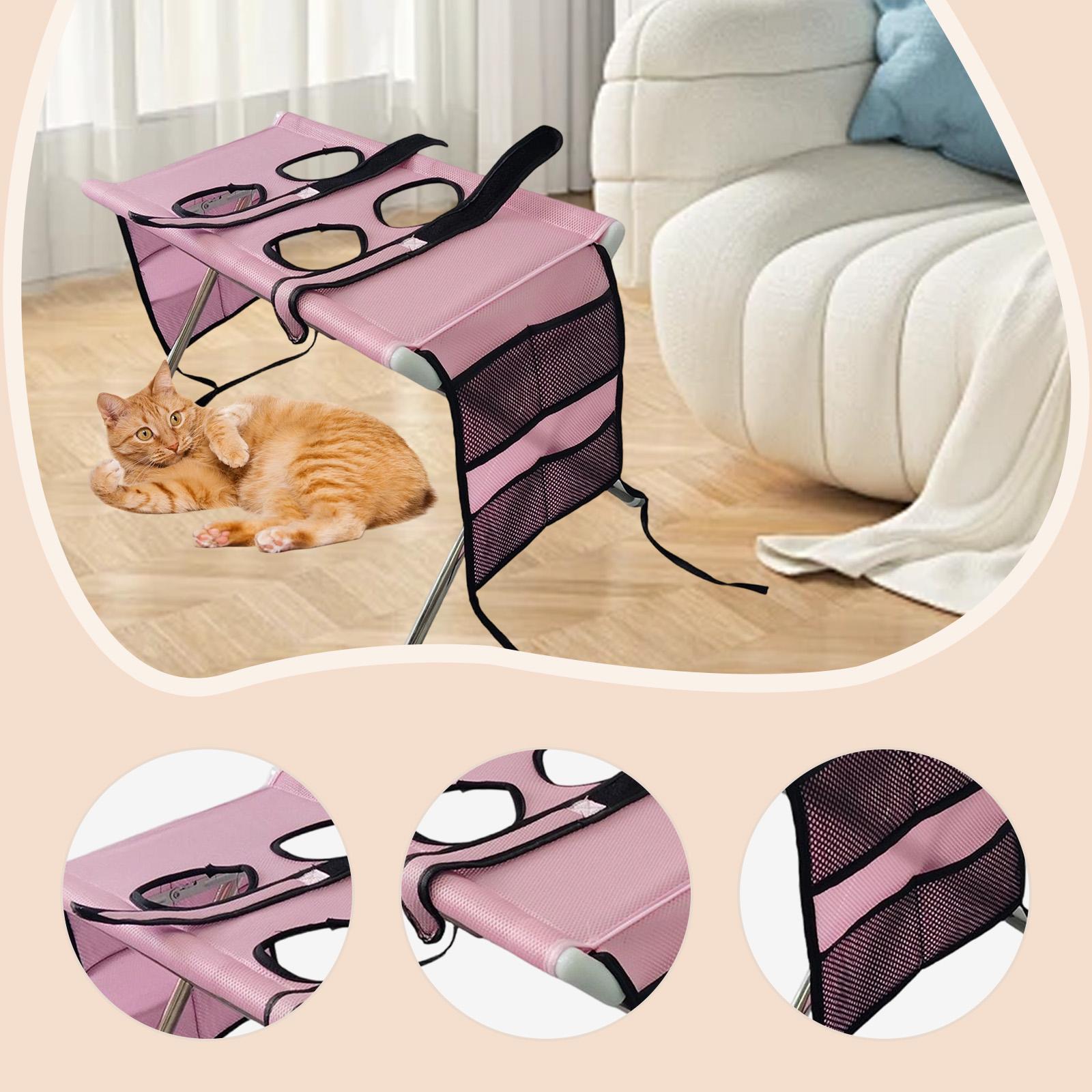 折りたたみ式ペットグルーミングテーブル、安全ストラップ付き、 - Under Desk Hammock のレビューと価格