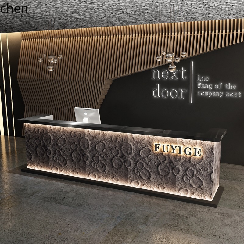 ZMLフロントデスクホテルレジカウンター曲線型美容室バーカウ - Reception Desk Counter のレビューと価格