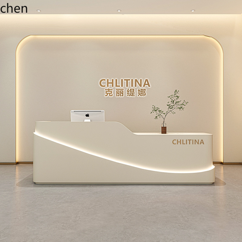 HXLシンプルビューティーサロンレジカウンター漆塗りフロント - Reception Desk Counter のレビューと価格