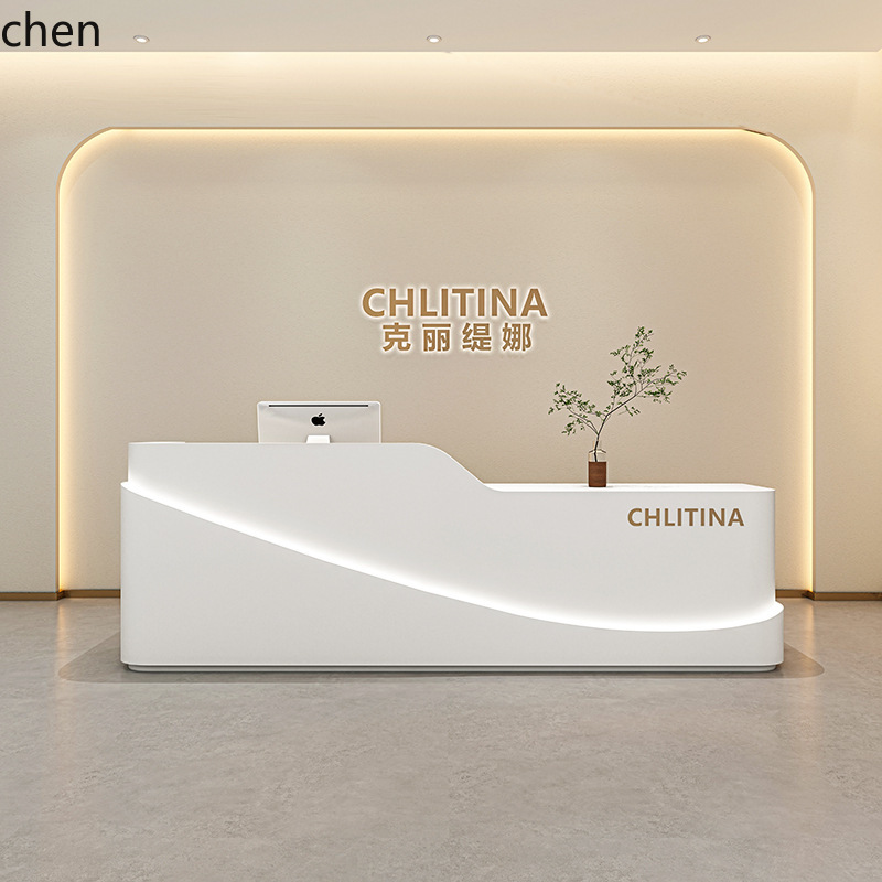 HXLシンプルビューティーサロンレジカウンター漆塗りフロント - Reception Desk Counter のレビューと価格