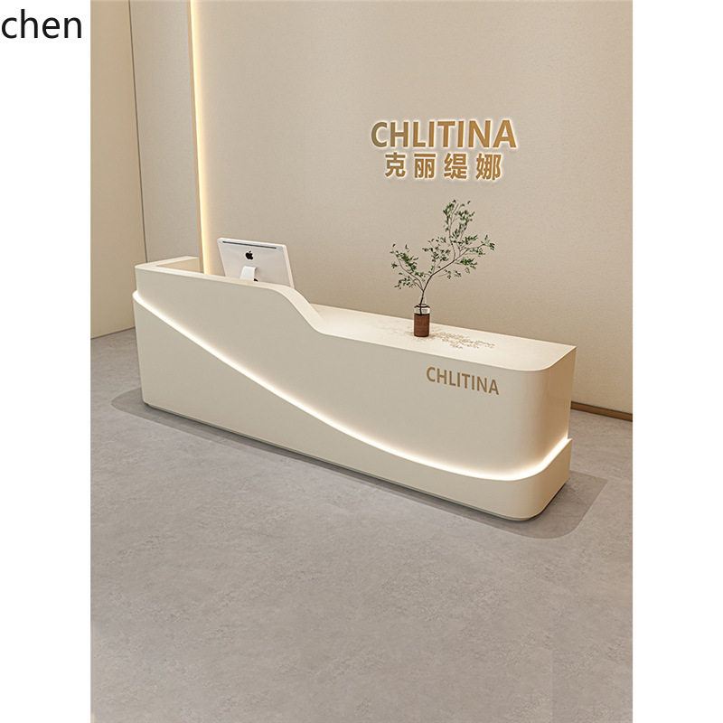 HXLシンプルビューティーサロンレジカウンター漆塗りフロント - Reception Desk Counter のレビューと価格