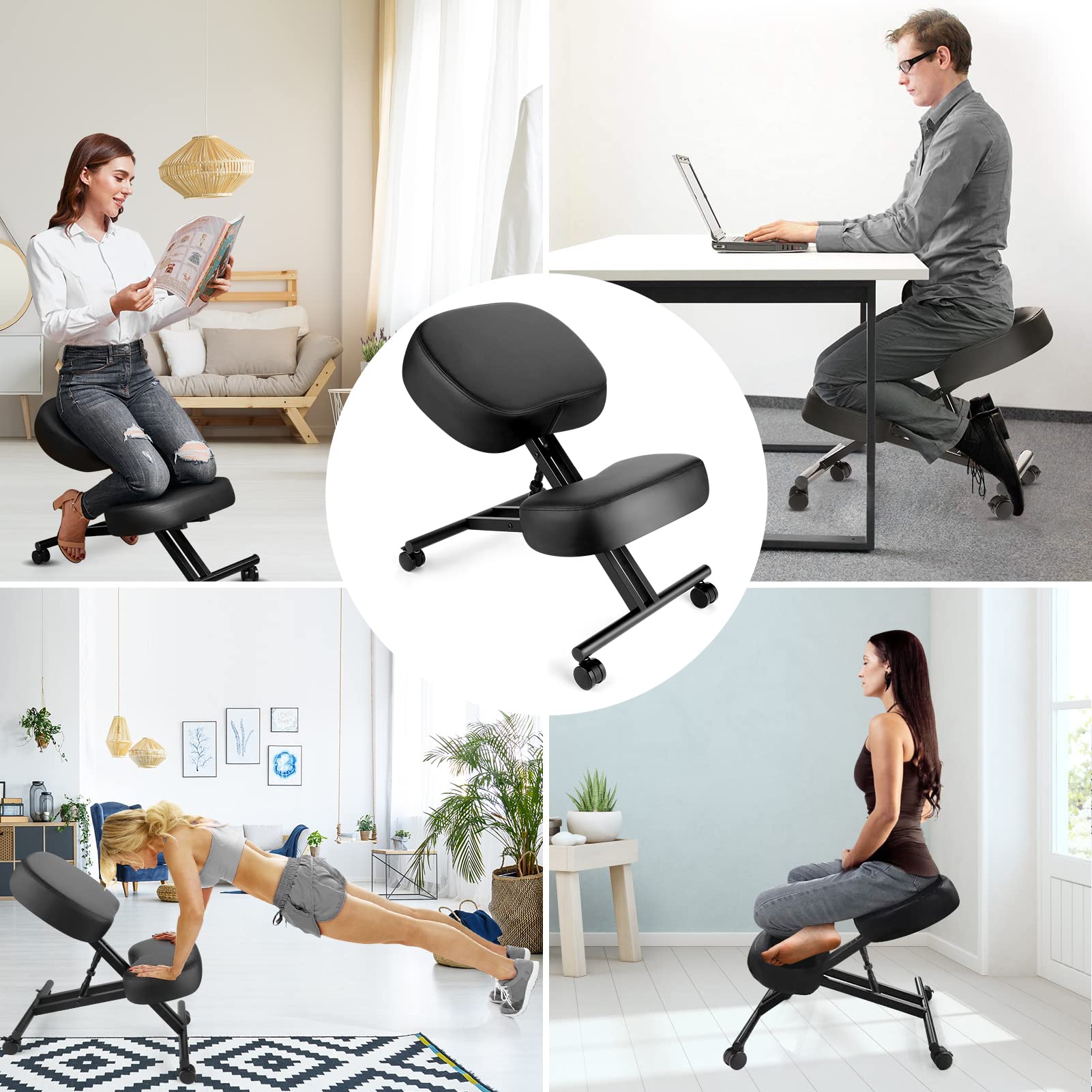 オフィス用のエルゴノミクスニーリングチェア、家庭およびオフィ - Office Furniture Home のレビューと価格