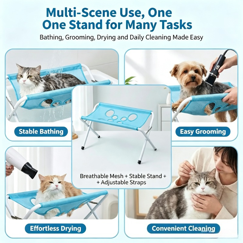 ペット用ハンモック、小型犬猫用爪切り・入浴台固定用具、傷防止 - Under Desk Hammock のレビューと価格