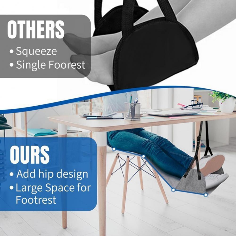 飛行機の座席用フットレスト、幅広プラットフォーム付き調節可能 - Under Desk Hammock のレビューと価格