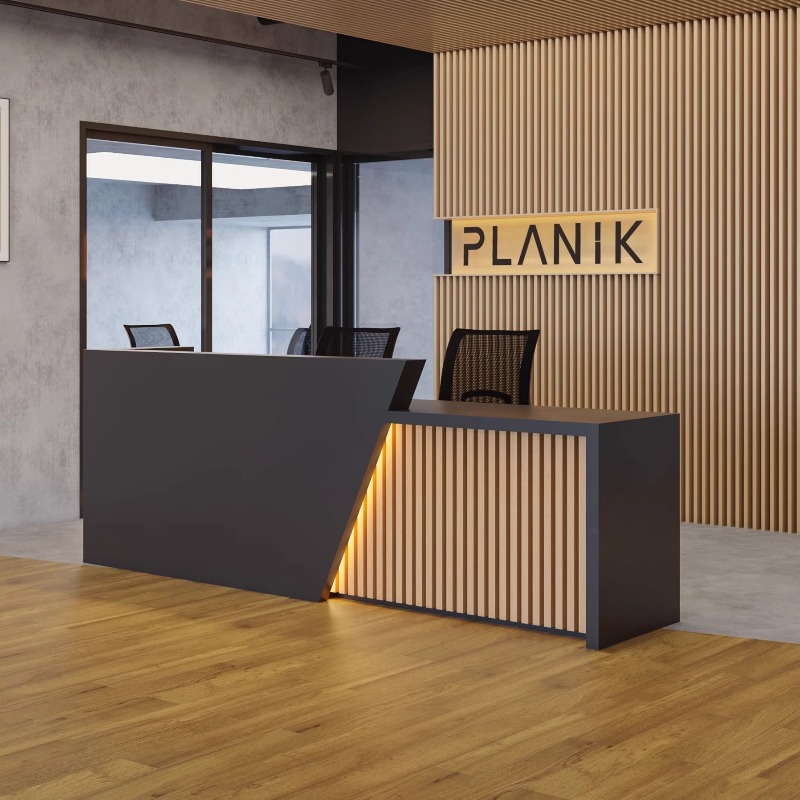 会社のフロント、受付、衣料品店、黒いレジ、歯科カウンター、ホ - Reception Desk Counter のレビューと価格