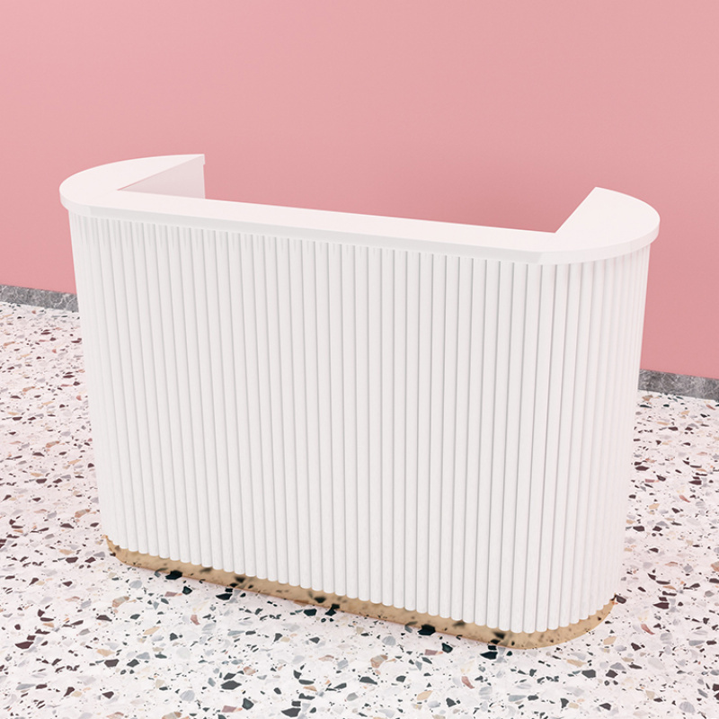 カスタムメイドのモダンで豪華なMDF製受付デスク、木製オフィ - Reception Desk Counter のレビューと価格