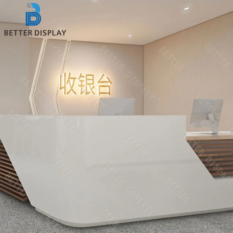カスタムレセプションカスタム高級衣料品ブティックレジカウンタ - Reception Desk Counter のレビューと価格