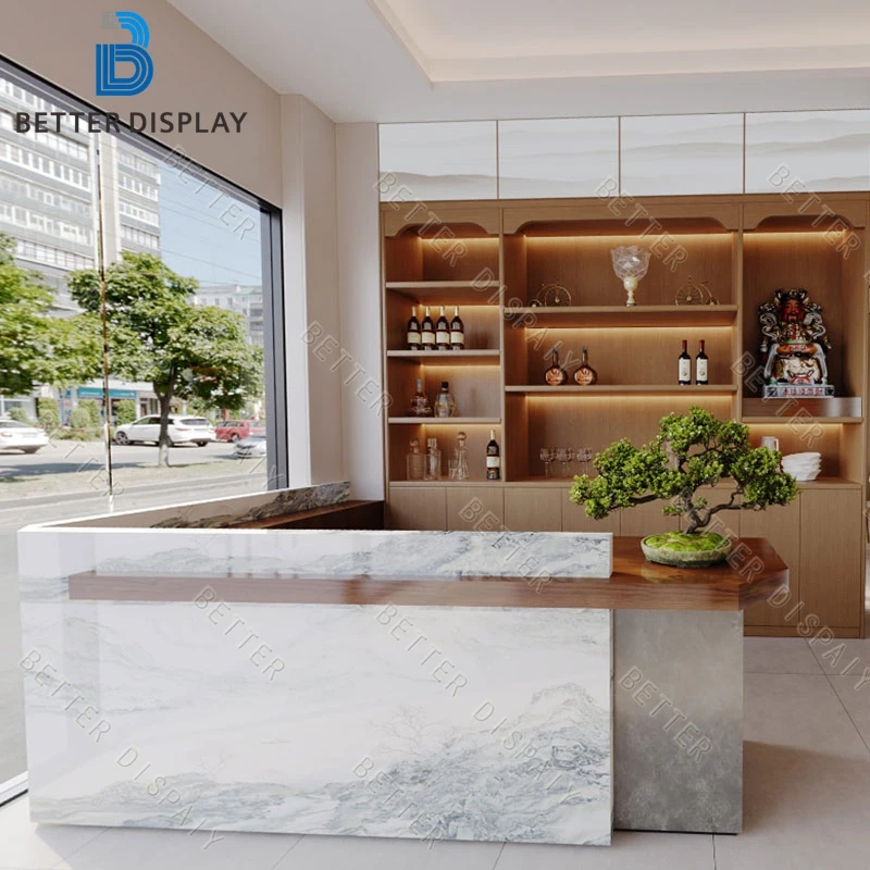 カスタムレセプションカスタム高級衣料品ブティックレジカウンタ - Reception Desk Counter のレビューと価格