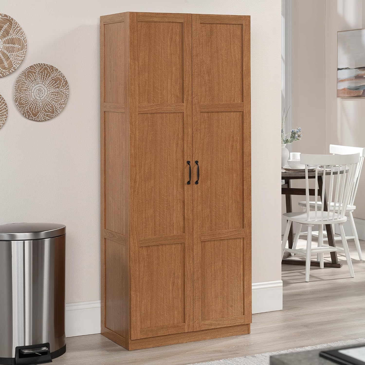 背の高い収納キャビネット、自立型キッチンパントリー収納オーガ - Office Furniture Home のレビューと価格