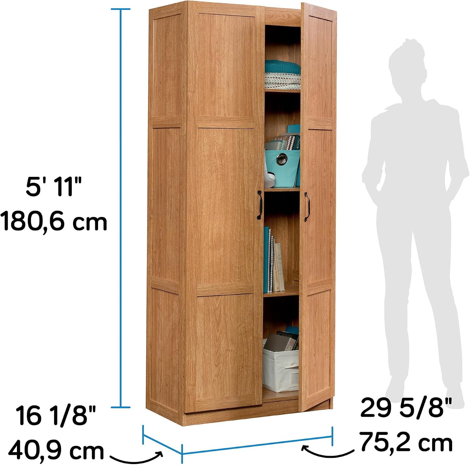 背の高い収納キャビネット、自立型キッチンパントリー収納オーガ - Office Furniture Home のレビューと価格