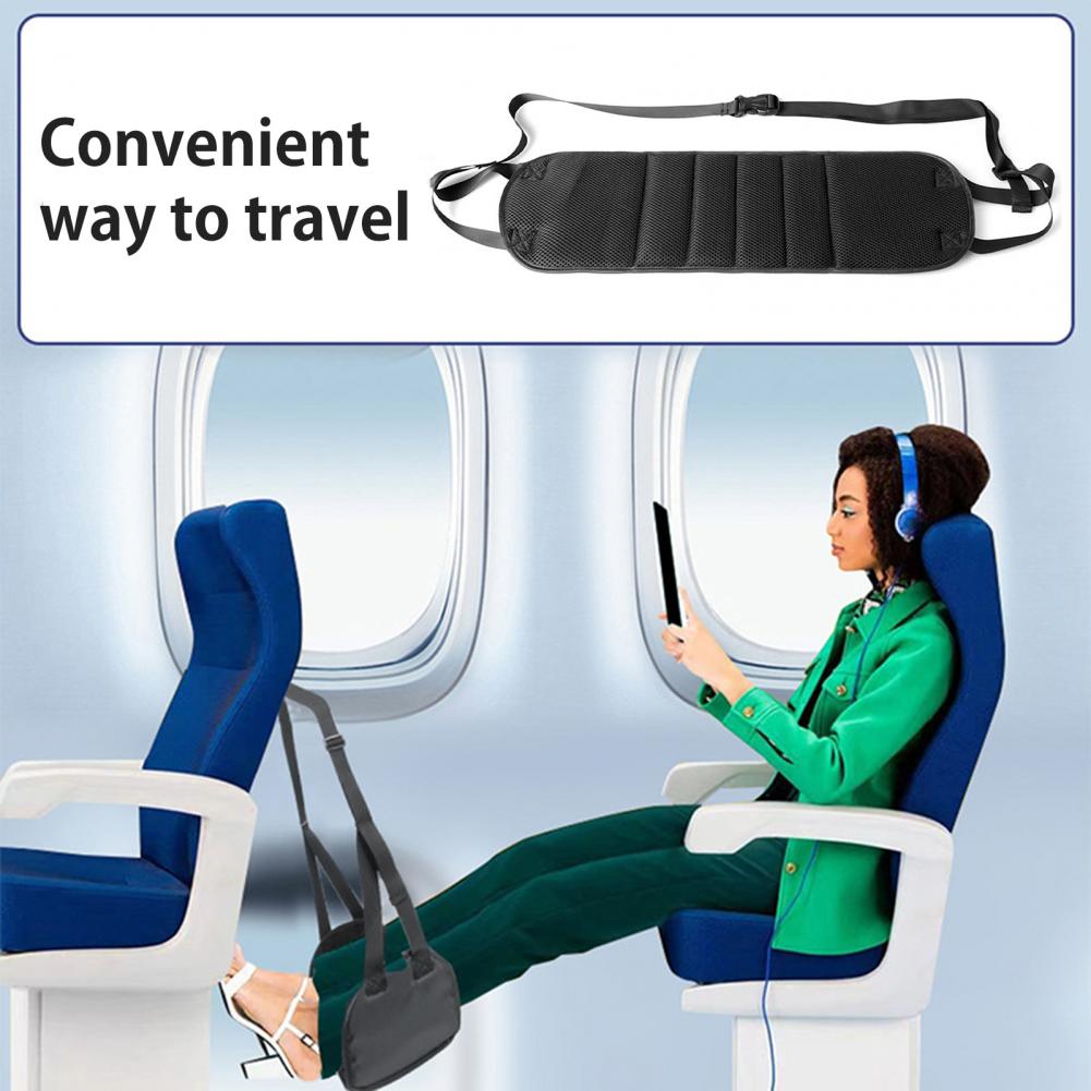 飛行機用フットハンモック 長さ調節可能 幅広プラットフォーム - Under Desk Hammock のレビューと価格