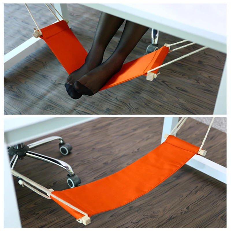 調節可能なポリエステル製フットハンモック - ポータブルデス - Under Desk Hammock のレビューと価格