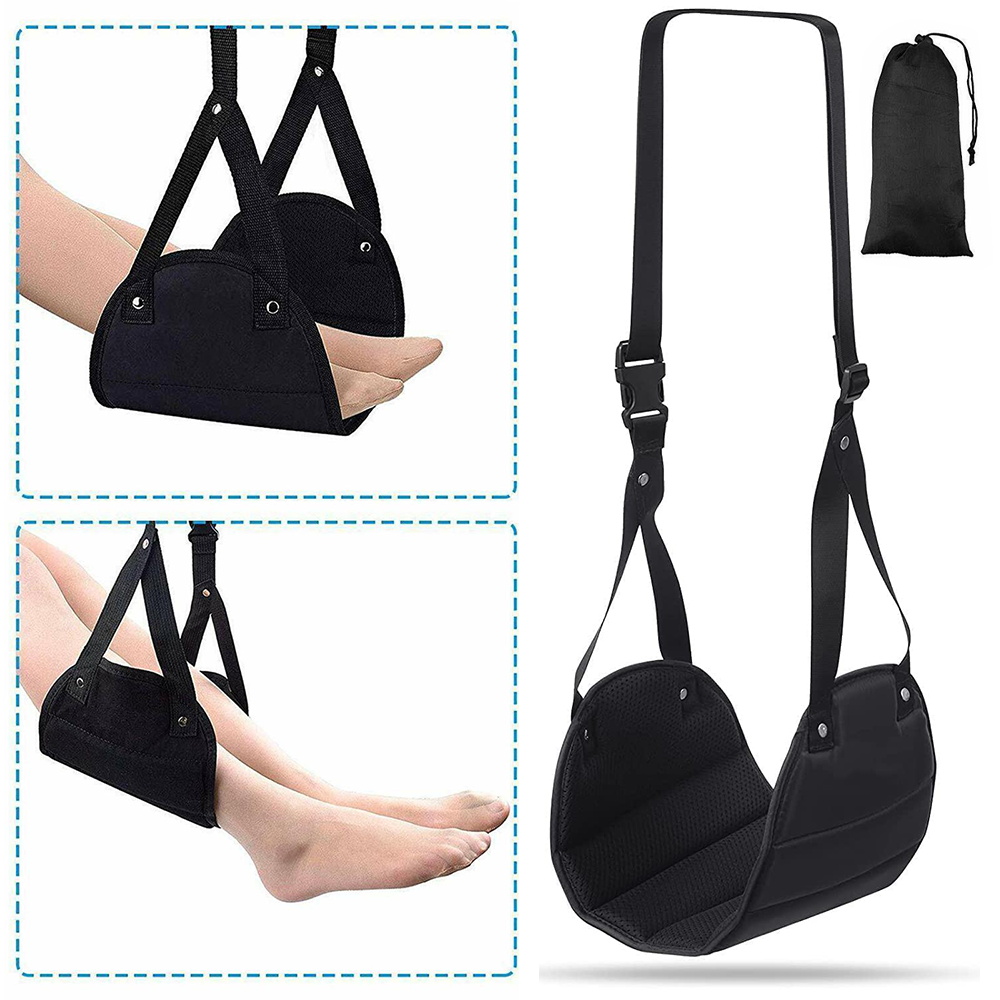 飛行機のフットハンモック,最高の飛行機のフットレスト,トラベ - Under Desk Hammock のレビューと価格